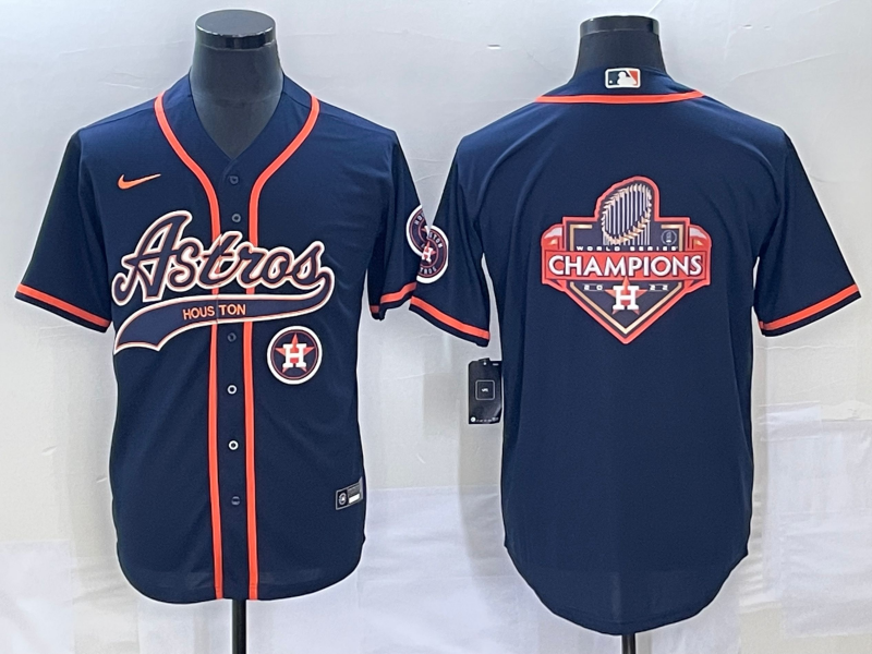 Men's Houston Astros Navy Team Big Logo With Patch Cool Base Stitched Baseball Jersey Men's Houston Astros Navy Team Big Logo With Patch Cool Base Stitched Baseball Jersey